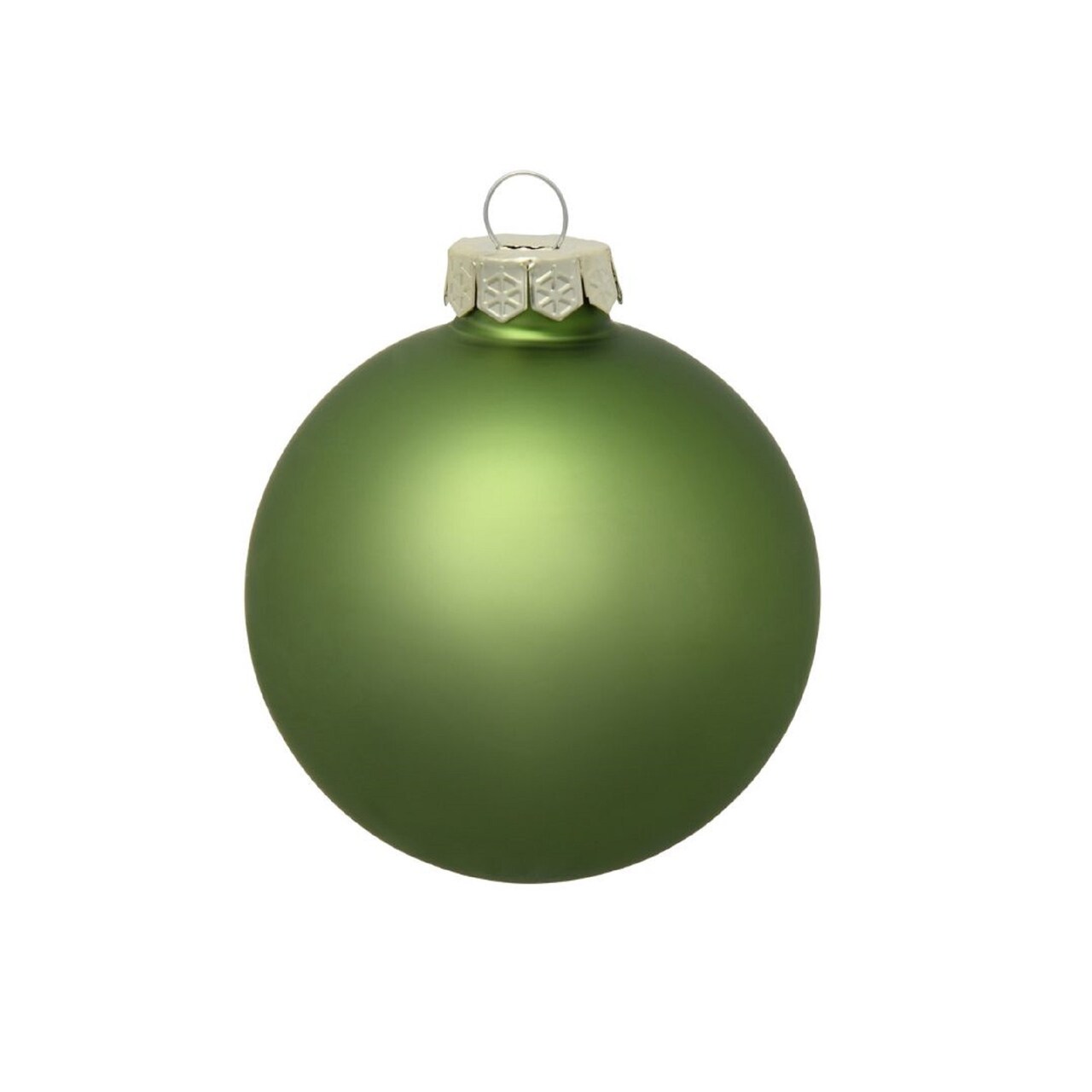 Whitehurst Matte Finish Glass Christmas Ball Ornaments - 2.75" (70mm) - Lime Green - 12ct